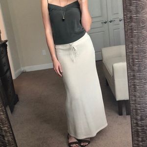 drawstring maxi skirt